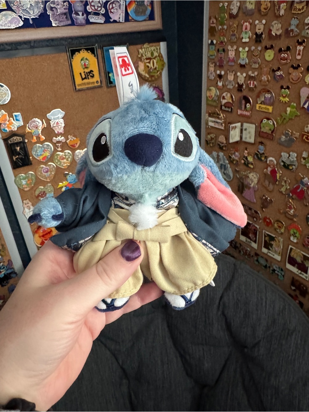 Disney Japan Stitch Festival Plush Keychain Tokyo Disney Resort NWT Kimono
